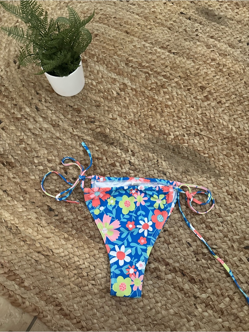 FLORAL TIE SIDE BIKINI BOTTOMS